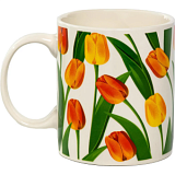 Кружка 350мл Тюльпаны, NEW BONE CHINA, подар.уп, 135-08029