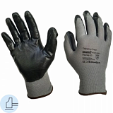 Перчатки защитные нейлон с нитрилом SCAFFA Старт NY1350-G/BLK р.8