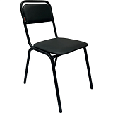 Стул КО_Echair РС01.00.42 каркас черный, к/з черный 201