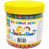 Мелки восковые набор 80 штук, длина 90 мм, d 8 мм, банка,МВ-К80-360