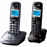 Радиотелефон Panasonic KX-TG2512RU1 серый металлик (2шт)
