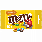 Драже M&M`s с арахисом и молочным шоколадом, 45г