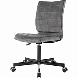 Кресло VB_EChair 303 серый Light-19 крестов. металл черный