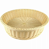 Корзина для хлеба круг.d=35 см.h=10 см. беж.полиротанг MGprof , 75265