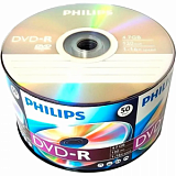Носители информации DVD-R Philips (DM416U50F/97)4.7Gb,16x,Bulk 50шт/уп