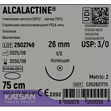 Шовный материал ALCALACTINE 3/0 75см, колющ. 26мм 1/2 12шт C0526Z1T75