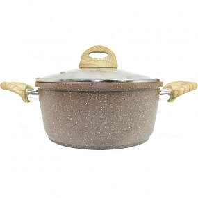 Кастрюля 4л Panairo Barbara c крышкой и ручками soft-touch