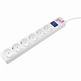Сетевой фильтр Power Cube 1.9м 6 роз. (белый) 16А/3,5кВт(SPG(5+1)-16B-1,9М)