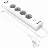 Сетевой фильтр Philips CHP8246WA/51 4р/2м с USB, 10А, белый
