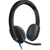 Гарнитура Logitech для ПК с микр. H540 черный 1.8м накладн.USB (981-000481)