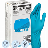 Перчатки мед.смотров. латекс,н/с,н/о, MANUAL HR419 High Risk  M 25пар,ПС