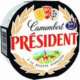 Сыр мягкий с белой плесенью 'Камамбер' President  45%, 125г