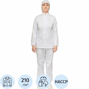 Куртка для пищевого производства жен. у17-КУ ХАССП белая (60-62)158-164