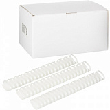 Пружины для переплета пластиковые 21 кольцо, 45 мм, (белые), 50 шт./уп