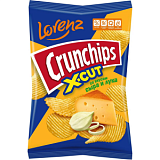 Чипсы картофельные рифленые Lorenz Crunchips X-Cut со вкус сыра и лука 130г