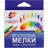 Мелки восковые Луч Классика 12цв круглые 12С 861-08