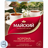 Чай Майский Корона Российской Империи черный в пакетиках 2гx100шт