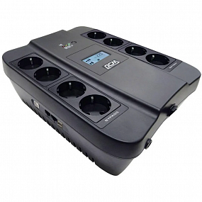 ИБП Powercom SPD-750U LCD USB, 750VA/450W, Линейно-инт, 8xEURO, RJ45/11,USB