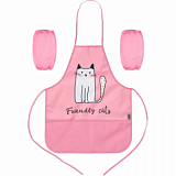 Фартук для труда Комус КлассFriendly cats карман,нарукв,490x390мм,ФН61-20-2