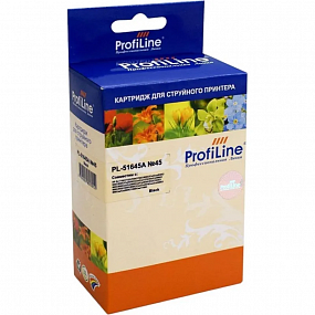 Картридж струйный Profiline 45 51645AE чер. пов.емк. для DJ 850C/1600C