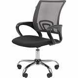 Кресло VT_EChair-304LT TC ткань черн/сетка серый, хром