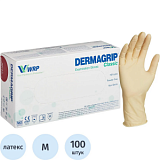 Перчатки мед. смотров. латекс н/c,н/о, текст,2хлор Dermagrip Cls (M) 50п/уп