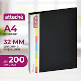 Папка на 4-х кольцах пласт. 25/32мм А4 ATTACHE F504/07 черная Р