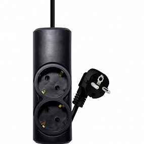Удлинитель PROGIX PG214 2р/3м/2,2кВт/10А заземление, черный, ПВС 3х0.75