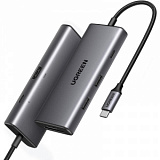 Разветвитель USB UGREEN CM498 (15531) USB-C To HDMI+2xUSB A+ USB-C+SD/TF+PD