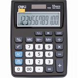 Калькулятор карманный Deli E1122, 12-р, дв.пит., 120х86мм, серый