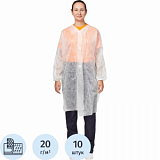 Халат на липучках (20 гр) XL белый (10 шт/упак)