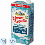 Молоко Домик в деревне ультрапастеризованное безлактозное 1.8%, 924 мл