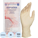 Перчатки мед. смотров. латекс., стерил. неопудр.  Русмедупак  (M) 50 пар/уп