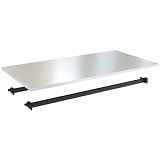 Столешница MO_STEEL одинарная 11140 белый/антрацит Ш1400