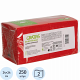 Салфетки бумажные Gratias 2сл 24х24 красные 250 шт/уп