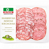 Колбаса Велком  с/к Браун+Велком+Милан гзс нарезка 90г