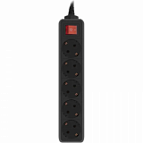 Сетевой фильтр PC Pet AP01006-E-B 1.8м (5 розеток) черный (пакет)