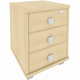 Тумба подкатная Style 3 ящика с замком Л.ТМ-3Y 420x450x563 Акация Лорка