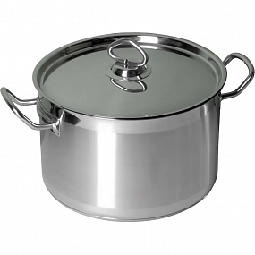 Кастрюля  9,0л.нерж.d=27,5см.h=17см. тройн.дно с кр.(инд) MGsteel 39343