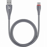 Кабель Deppa Ceramic USB - USB-C, 1м, серый
