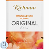 Чай Richman Mango & Peach Oolong зелён с ароматом манго и персика 20пирх2г