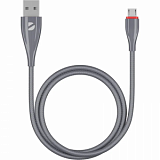 Кабель Deppa Ceramic USB - micro USB, 1м, серый