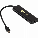 Концентратор USB хаб ExeGate (EX293986RUS)  DUB-4CP/1 4-в-1 черн