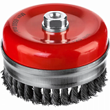Корщетка для УШМ MIRAX d125 мм, чашка, витая, усиленная (35144-125)