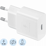 Зарядное устройство сетевое SAMSUNG EP-T1510XWEGRU (USB-C, 15Вт, бел)