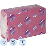Салфетки бумажные Luscan Profi Pack 1сл24х24 бордовый400шт/уп