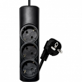 Удлинитель PROGIX PG313 3р/2м/2,2кВт/10А заземление, черный, ПВС 3х0.75