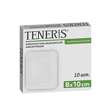 Пластырь-повязка TENERIS8х10см фиксир.нетк.осн.сподуш. 10 ш/у