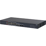 Коммутатор DAHUA DH-CS4218-16ET-135 16-порт,PoE,SFP/RJ45,uplink,7.2 Гб/с