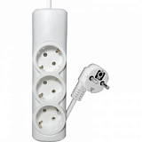 Удлинитель PROGIX PG312 3р/ 5м/2,2кВт/10А заземление, белый, ПВС 3х0.75